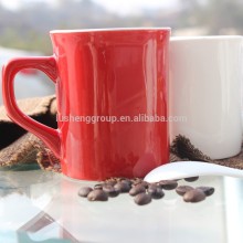 2015 wholesale red glazing porcelain stoneware mug