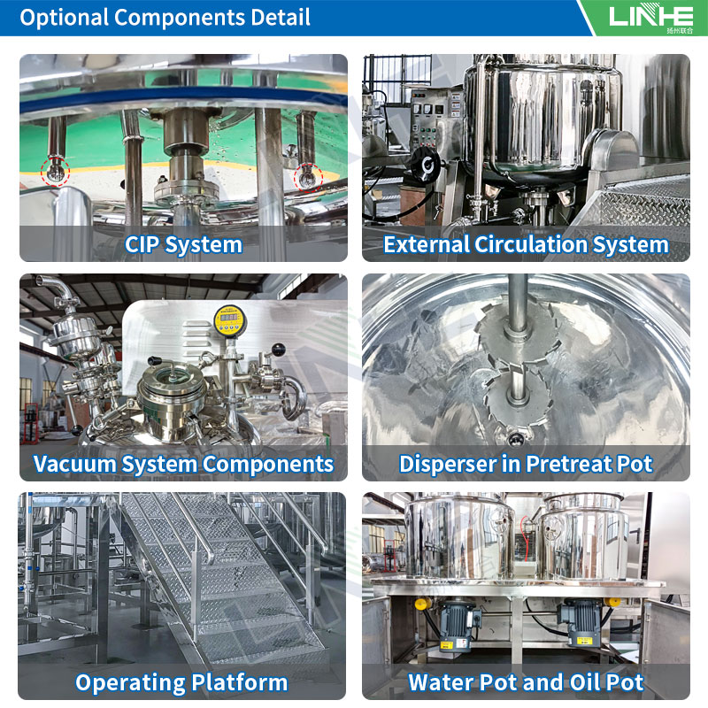 Small scale Vacuum homogenizing emulsifier machine for body/face/facial cream making machine
