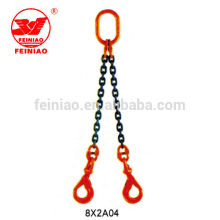 eye sling hook with latch , Self Locking Hook rigging Lifting Chain Sling