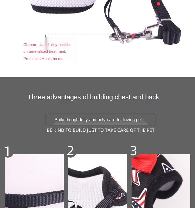 Pet Leash Dog Chest Strap Pet Vest Evening Dress Butterfly Bow Tie Chest Strap Pet Leash