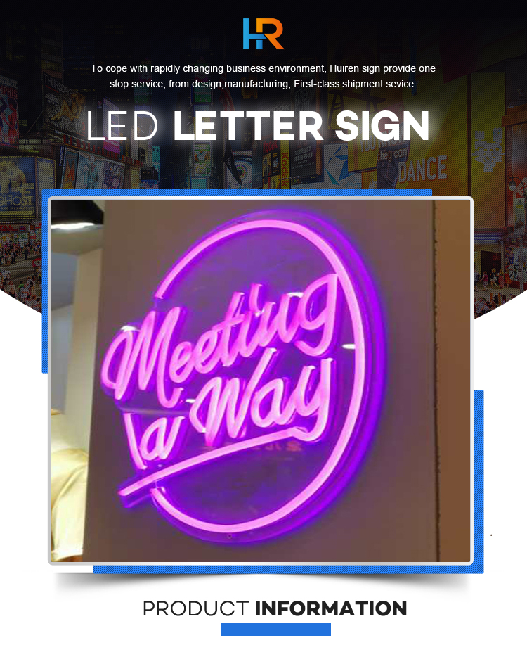 Neon sign flexible wall mounted custom led light letters outside signage