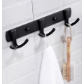 Multi-Combination Matte Black Wall Hanging Hook Rack