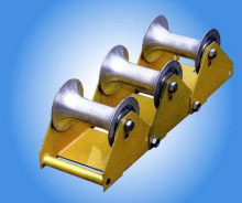Three-wheel cable pulley wheels