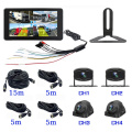 10.1 inch 4 channel vehicle monitor system support 2.5D touch/BSD detection/MP5/Bluetooth/FM/sound and light alarm/voice control