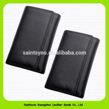 15146 Black PU woven leather car key case /custom car key case