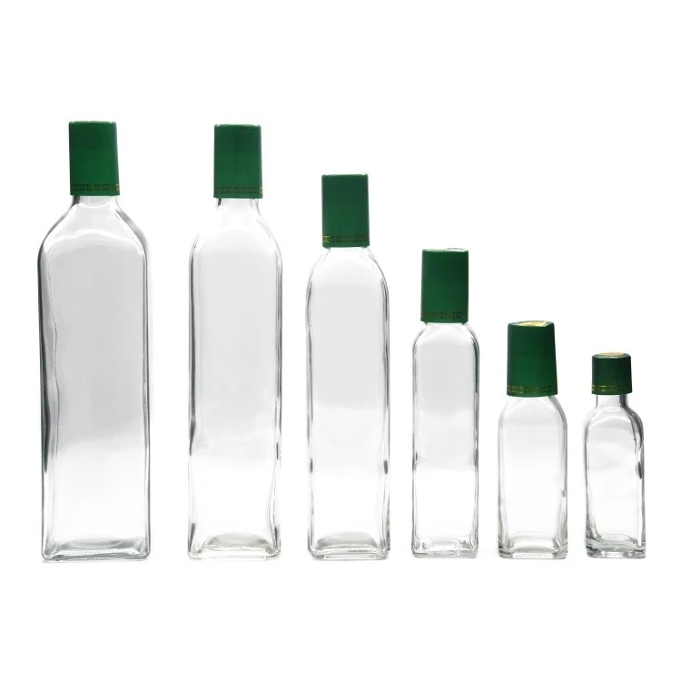 3oz 5oz 8.5oz 17oz 25.5oz 34oz Glass Olive Oil Bottle Set -Clear Oil Vinegar Bottle