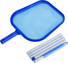 swimming pool leaf skimmer with aluminum handle , pool cleaner