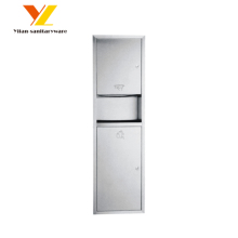 Stainless Steel Recess Kit: Restaurant Waste Bin & Tissue Dispenser