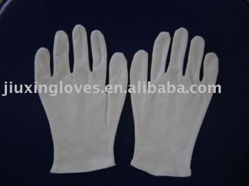 Bleached white cotton glove