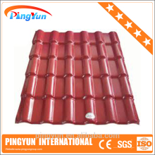 tejas plastic corrugated roofing sheet/lightweight roofing materials of PVC