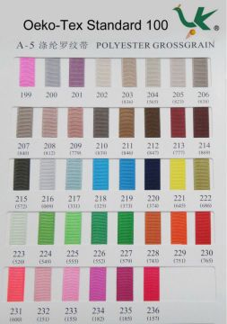 Printed Colourful Polyester Grosgrain Ribbon