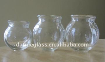 five size clear glass vacumm cupping glass sets vacumm cupping jar