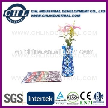 Medium size logo printed plastic vase