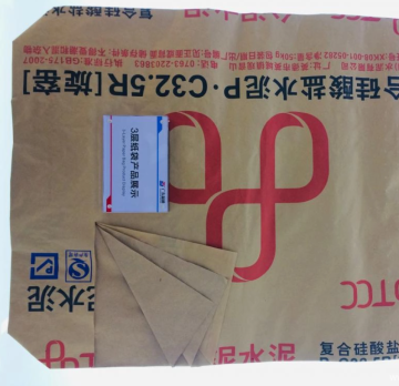 Kraft paper packaging bag for cement