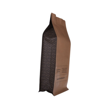 White kraft paper sealable coffee bags with valve