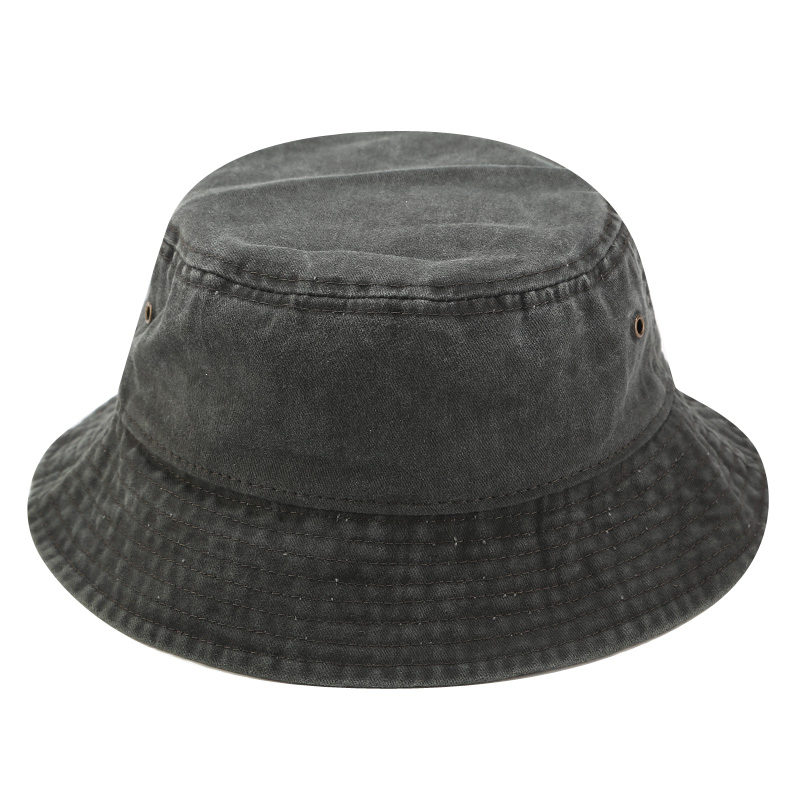 Wholesale plain washed frayed bucket hat