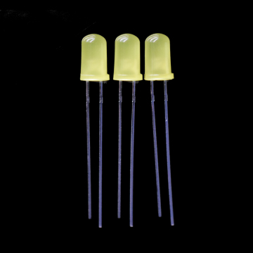 Super Bright 5mm Diffused Yellow LED Milky Diffused