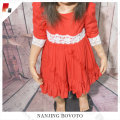 red viscose white lace dress