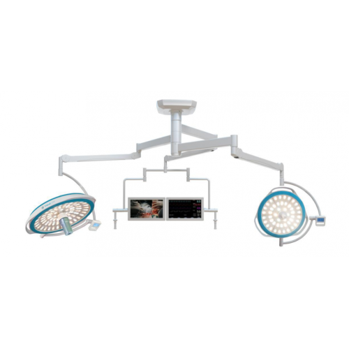 Ceiling Mounted Two Domes Led Lampu Operasi Tanpa Bayangan