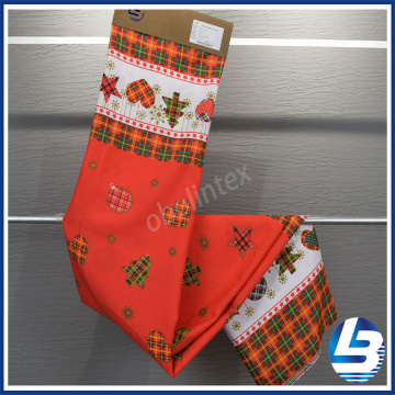 OBL20-H-002 100%Polyester Printed Tablecloth For Christmas