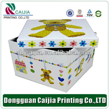 cardboard folding storage box with lids