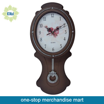 Simple Antique Decorative Rotating Pendulum Wall Clocks