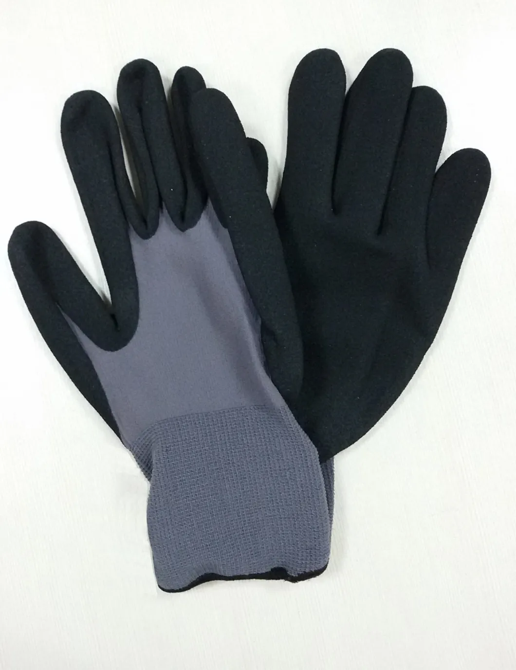13G Red Polyester with Black Latex Coated Gloves