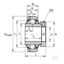 Rolamentos de esferas de inserção Radial GN111KRRB