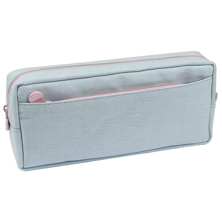 Canvas Classic Pencil Bag Zipper Storage Stationery Case