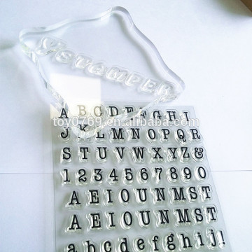 Customized Alphabet clear stamps DIY silicone stamps Transparent