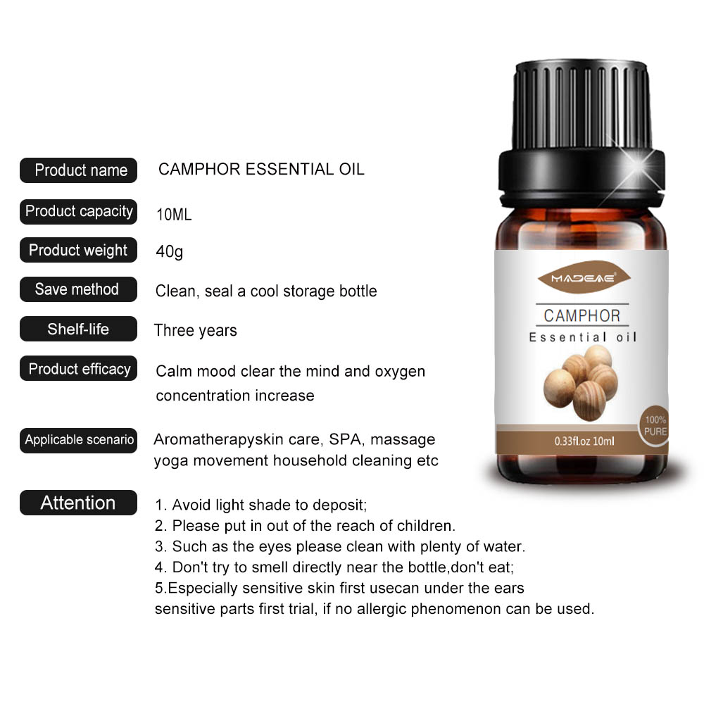 Oil Camphor Oil Organic Natural Supply para el cuidado de la piel