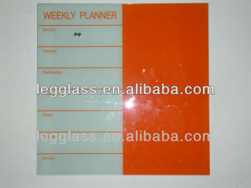 multi-functional magnetic kids glass notice board/white board