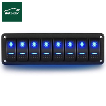 DC 12v 8 Gang Rocker Switch Panel