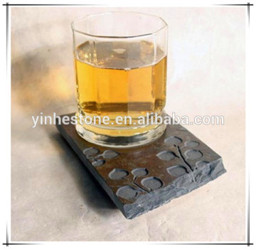 Slate cup mat,Cup mat with slate,Slate coffee cup mat