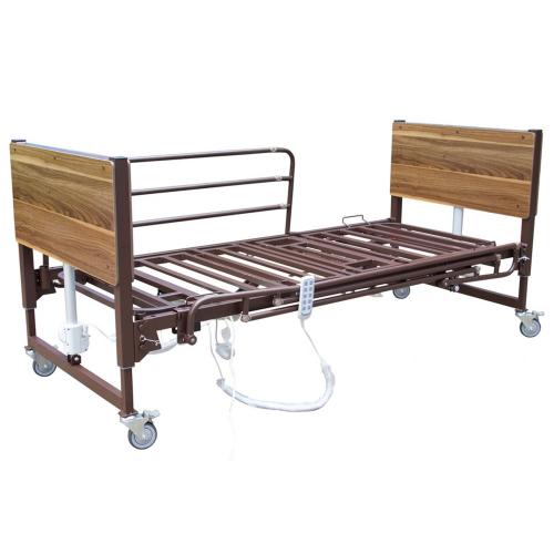 Cama de hospital plegable con barandilla