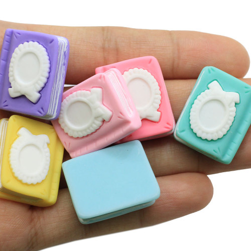 100Pcs / Lot Candy Color Cartoon Fairy Table Book Flat Back Resin Cabochon Scrapbooking Fit Hair Bow Center DIY Dollhouse Toys