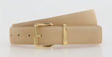 Light Camel Suede Gold Buckle Strap
