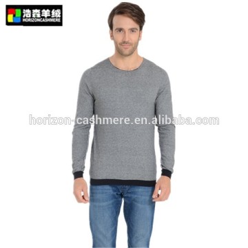Men Plain Grey Cashmere Pullover, Men Roll Neck Cashmere Sweater