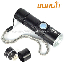 USB Charging Zoom CREE Q5 LED torch