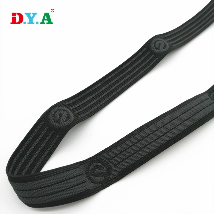 Customized Non-slip Jacquard Embossed Gripper Elastic For Cycling