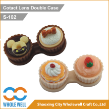 Contact Lens double Case, contact lens double box, lovely cake contact lens double case
