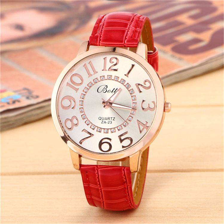 Leather Strap Quartz Wrist watches