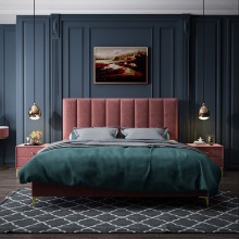 queen size bed velvet fabric bed for sale