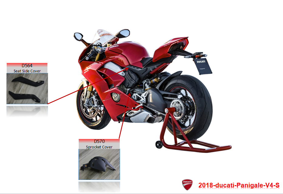 Carbon fiber Heel Plates for Ducati Panigale V4