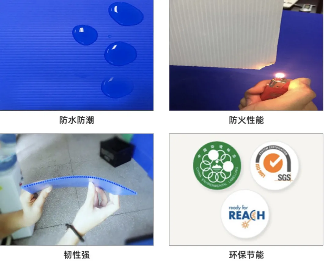 4/5/6/8/10mm Printable Colorful PP Corrugated Plastic Sheet Polypropylene Hollow Sheet Used for Packaging and Advertising