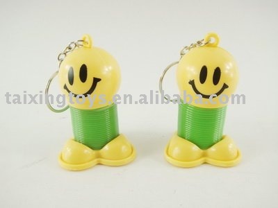 smile spring key chain