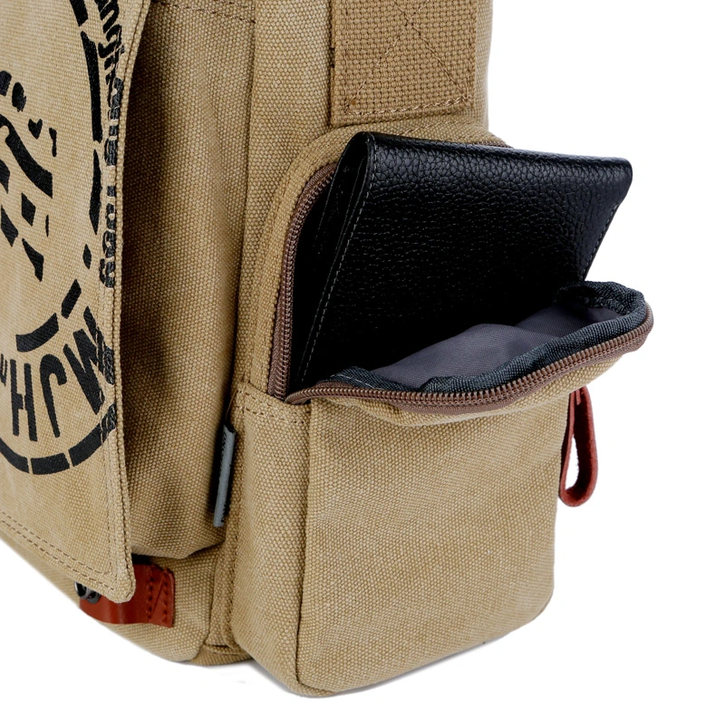 2021 Hot Selling Vintage Canvas Laptop Shoulder Bag Unisex Messenger Bag Leisure Men's Bag