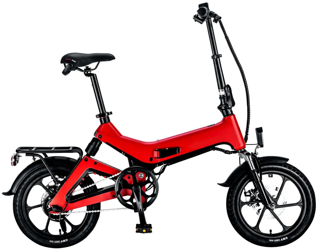 250W Folding Bike 16 Inch E Bike EU Standard Electric Charging Bicycle