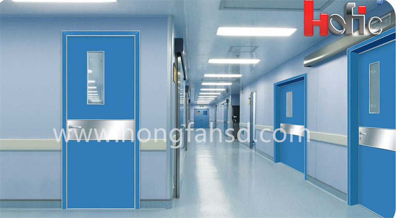 Stainless steel air tight interior hospital sliding door