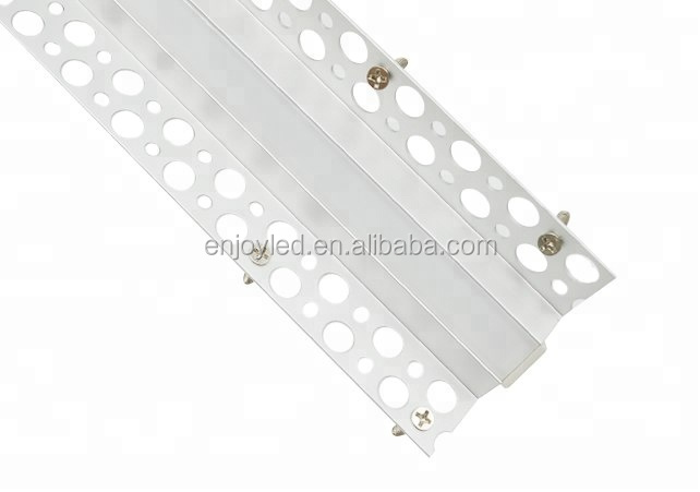 Alu profile led Trimless recessed Aluminum extrusion Profile in Gypsum Plaster Ceiling for LED strip light